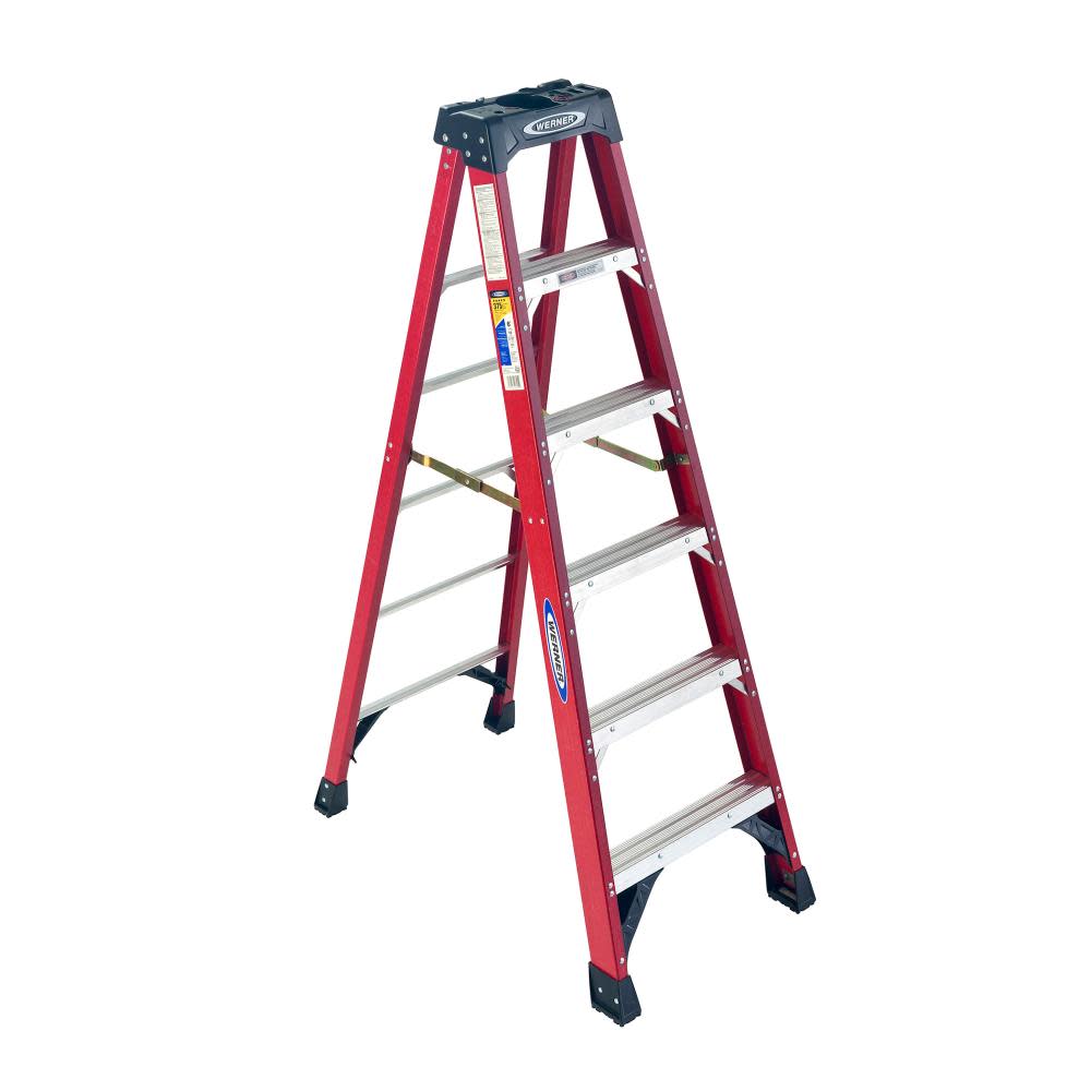 Werner 6 Ft. Type IAA Fiberglass Stepladder - Flockneti