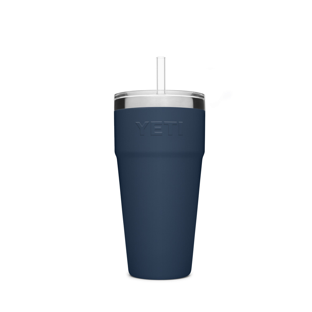 Yeti Rambler Stackable Cup with Straw Lid 26oz Navy - Flockneti