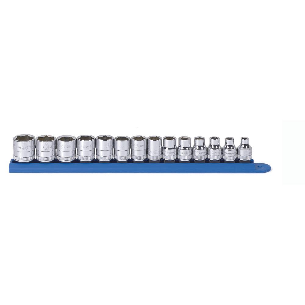 GEARWRENCH 14 Pc 3/8-in Drive 6 Point Standard Metric Socket Set - Flockneti