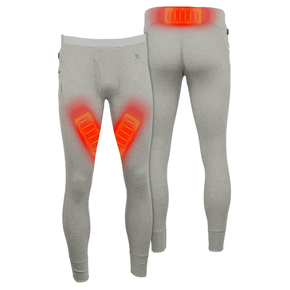 Mobile Warming Thermick Baselayer Pant Mens 7.4V Gray Small - Flockneti