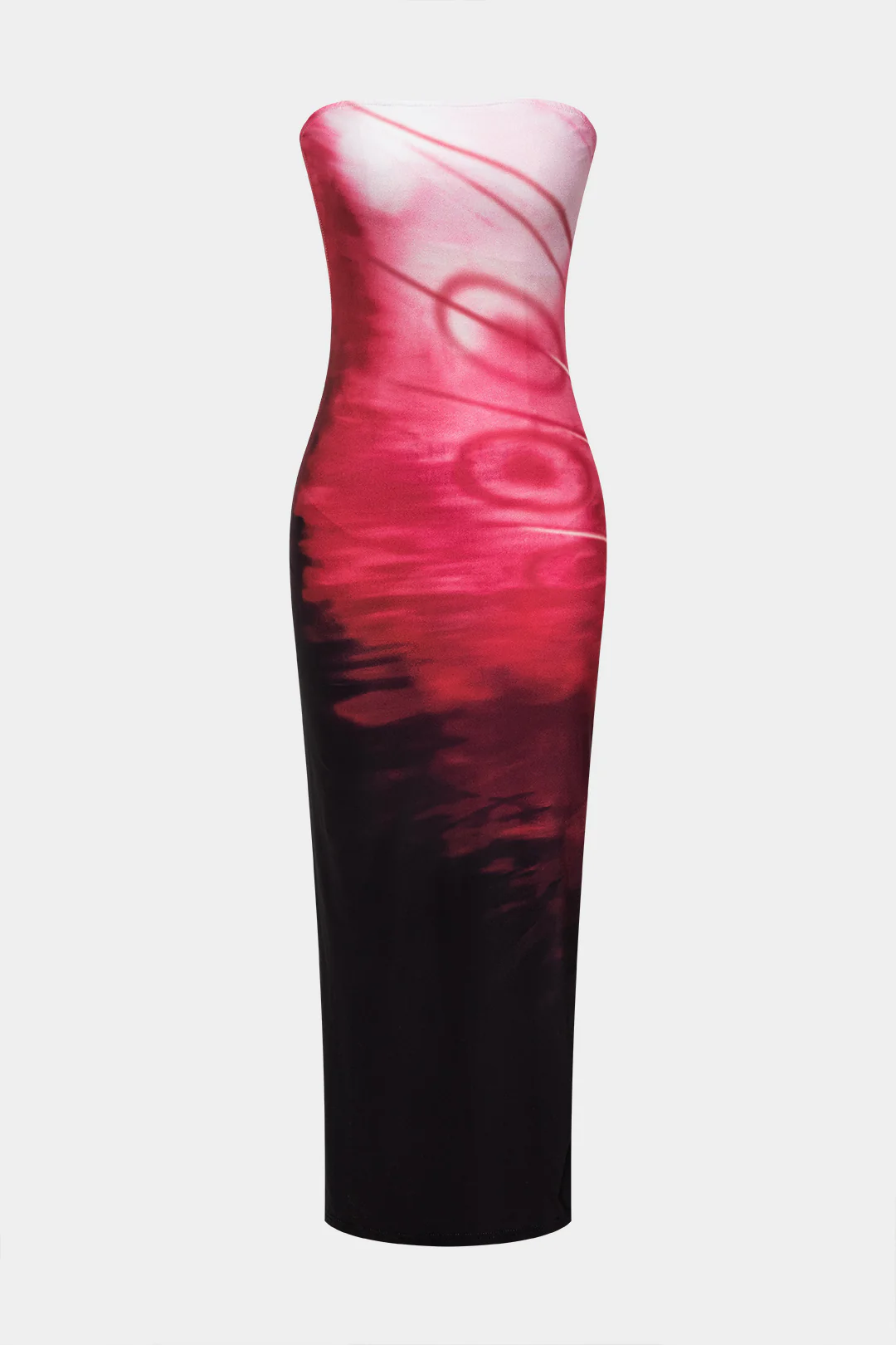 Ombre Print Slit Sleeveless Midi Dress - Flockneti
