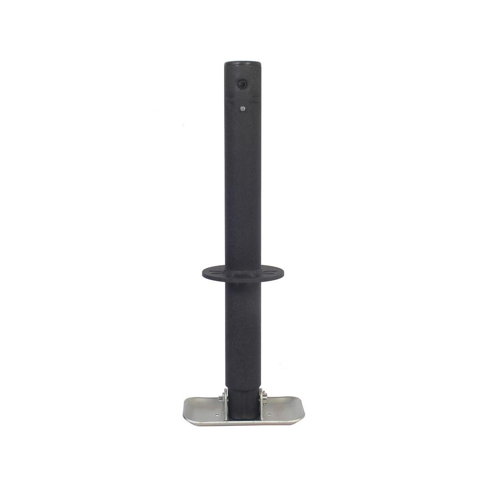 Trailer Valet Blackout 2000 lbs Side Wind A-Frame Center Mount Jack – 15 inch travel - Flockneti