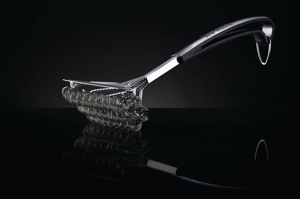 Napoleon Bristle-Free Triple-Row Grill Brush for use on Stainless Steel Cooking Grids - Flockneti