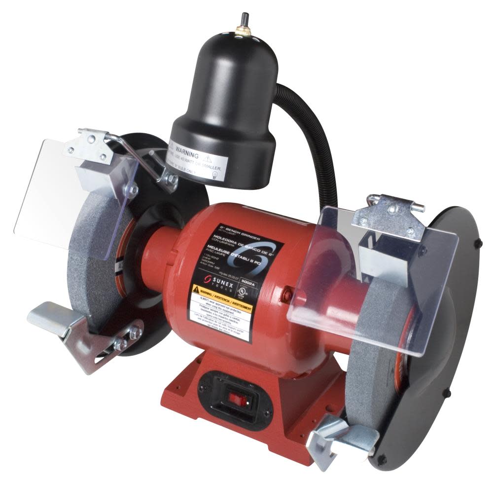 Sunex 8 In. Bench Grinder with Light - Flockneti