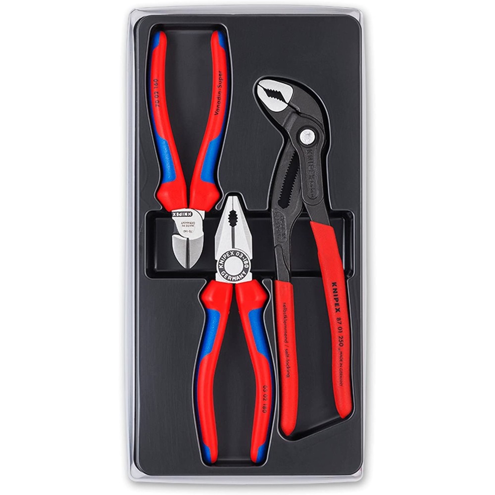 Knipex Bestseller Pliers Set in Plastic Deep Drawn Tray 3pc - Flockneti