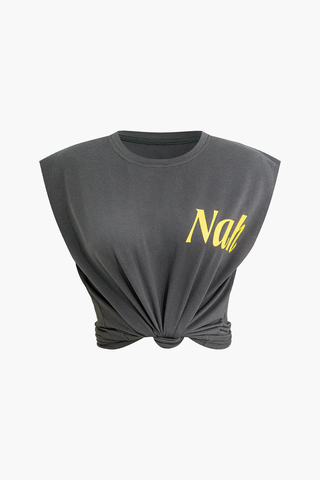 Letter Print Sleeveless T-shirt - Flockneti