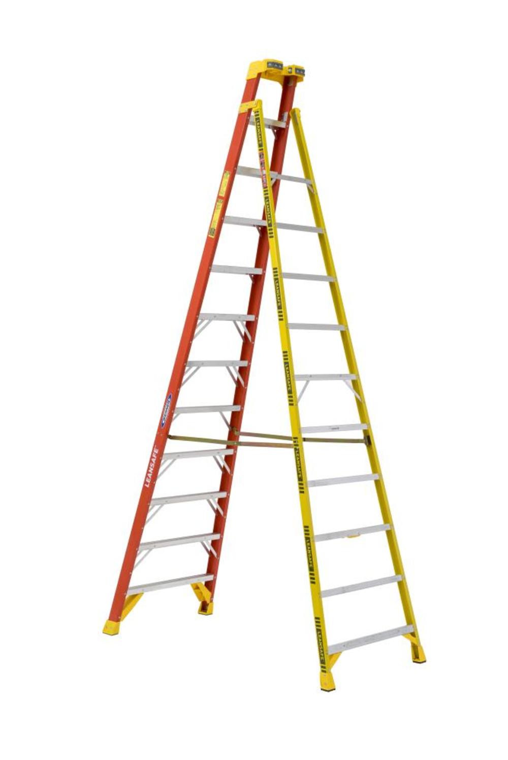 Werner 12Ft LEANSAFE Type IA Fiberglass Leaning Ladder - Flockneti