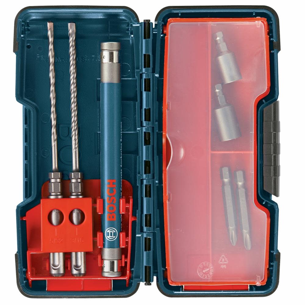 Bosch 7 pc. SDS-plus Bulldog Anchor Drive Installation Kit - Flockneti