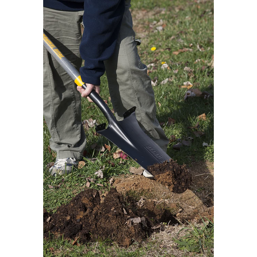 True Temper Drain Spade with Comfort Step and D-Grip on Handle - Flockneti