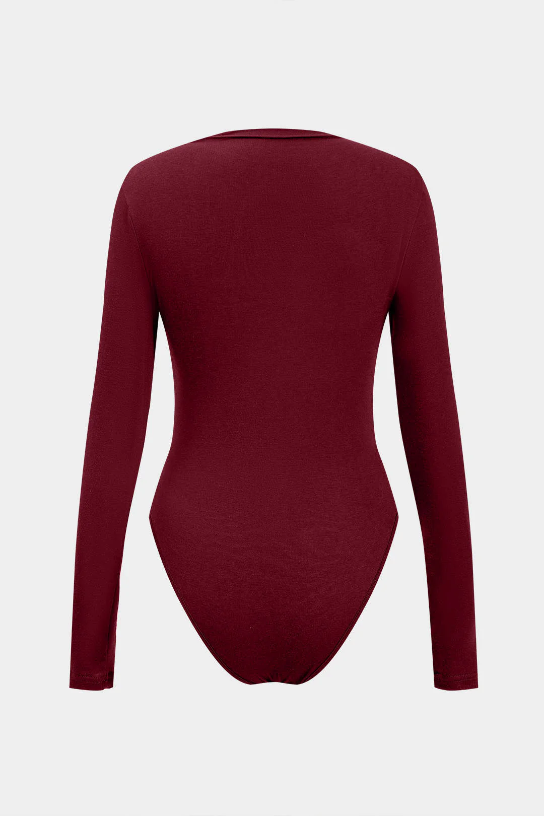 Knit Ruched Long Sleeve Bodysuit - Flockneti