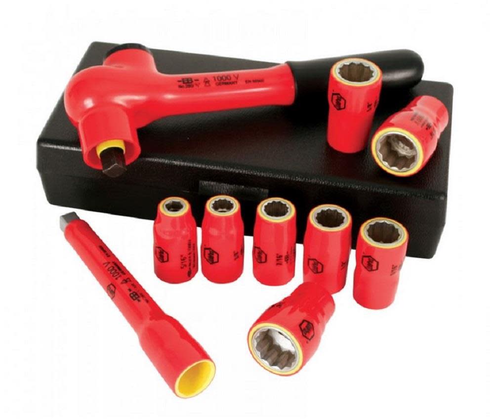 Wiha Insulated 3/8″ Drive Socket 10 piece Set - Flockneti
