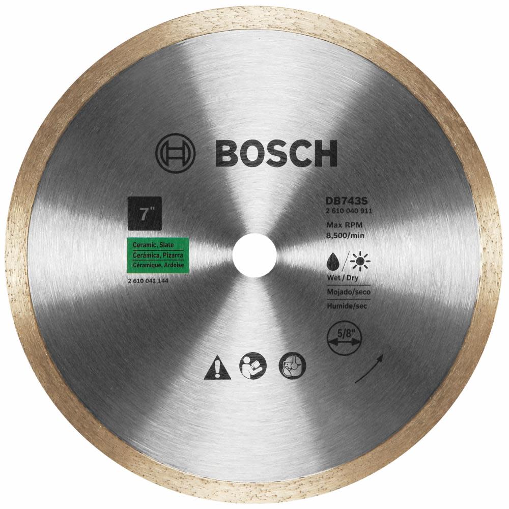 Bosch 7″ Standard Continuous Rim Diamond Blade for Clean Cuts - Flockneti