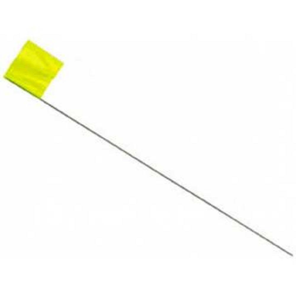 Irwin 2-1/2 In. x 3-1/2 In. x 21 In. Yellow Stake Flags 100 pk. - Flockneti