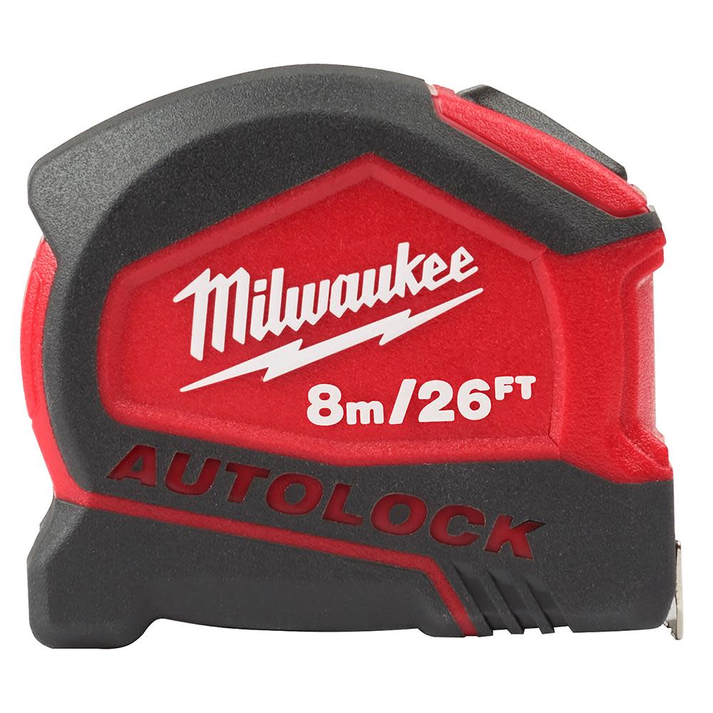Milwaukee 8m/26′ Compact Auto Lock Tape Measure - Flockneti