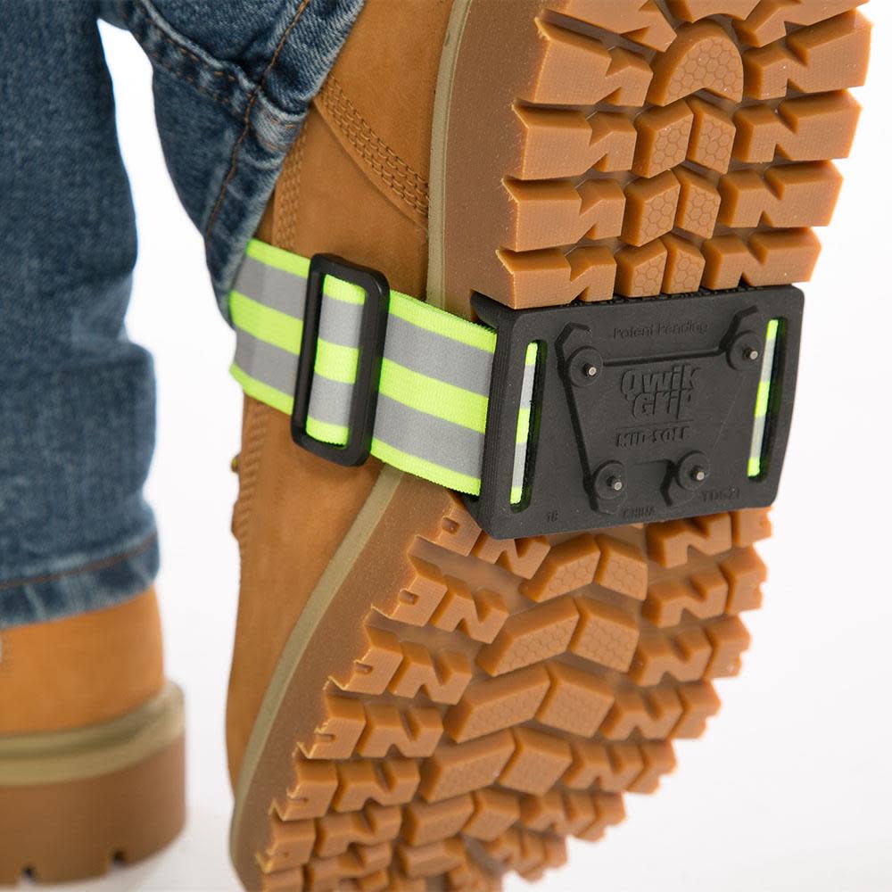 Due North Stud Mid-Sole Footwear Traction Aid Tungsten Carbide Spikes Universal Unisex Black/Green - Flockneti
