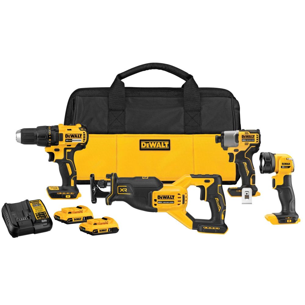 DEWALT 20V MAX Brushless 4-Tool Combo Kit - Flockneti