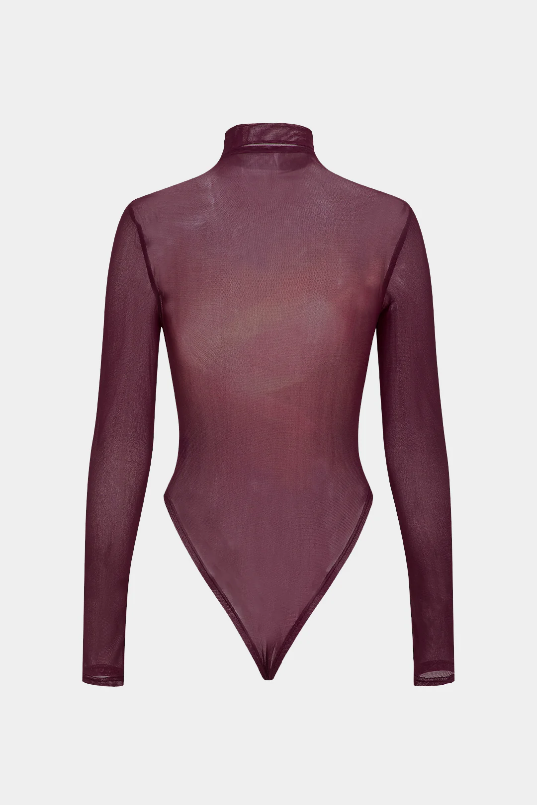 Ombre Print Mesh Long Sleeve Bodysuit - Flockneti