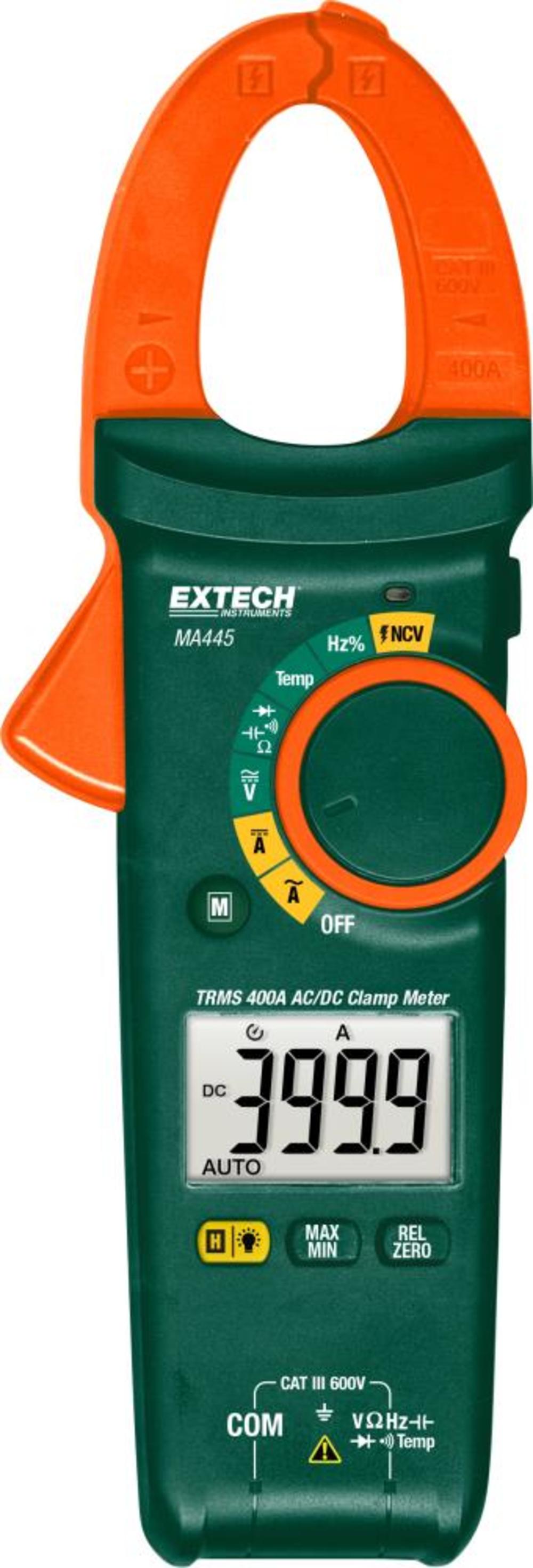 Extech 400 A TRMS AC/DC Clamp Meter + NCV - Flockneti