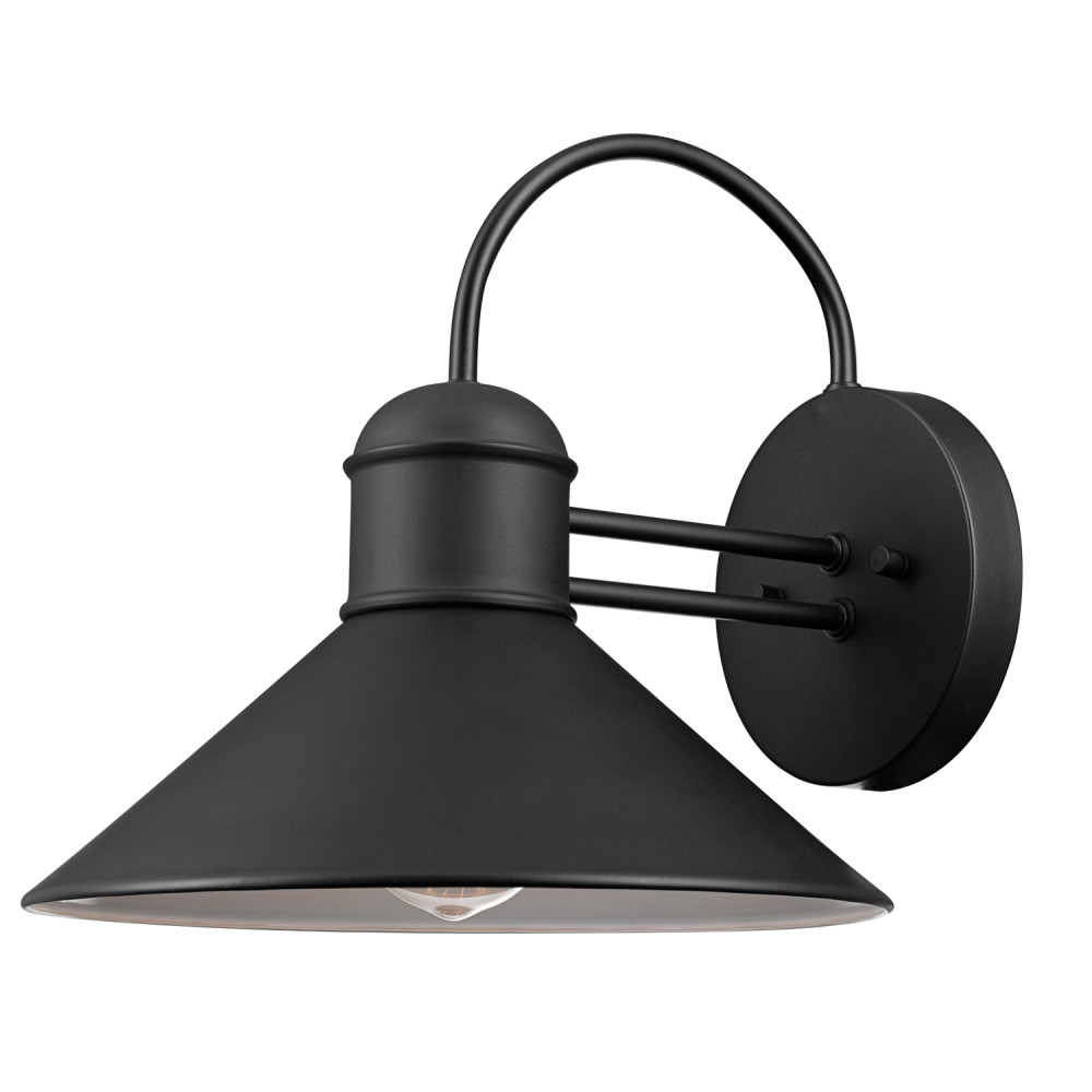 Globe Electric Sebastien Modern Wall Sconce 1 Light Black Outdoor - Flockneti