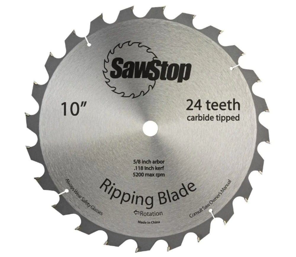 Sawstop 24 Tooth Ripping Table Saw Blade - Flockneti