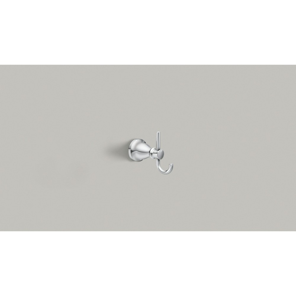 Moen Hilliard Double Robe Hook Polished Chrome - Flockneti