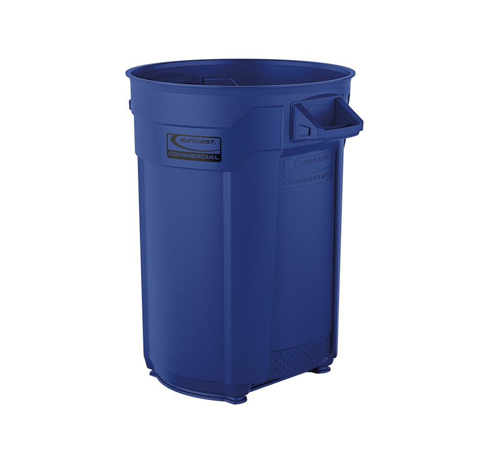 Suncast Plastic Utility Trash Can – 44 Gallon Blue - Flockneti