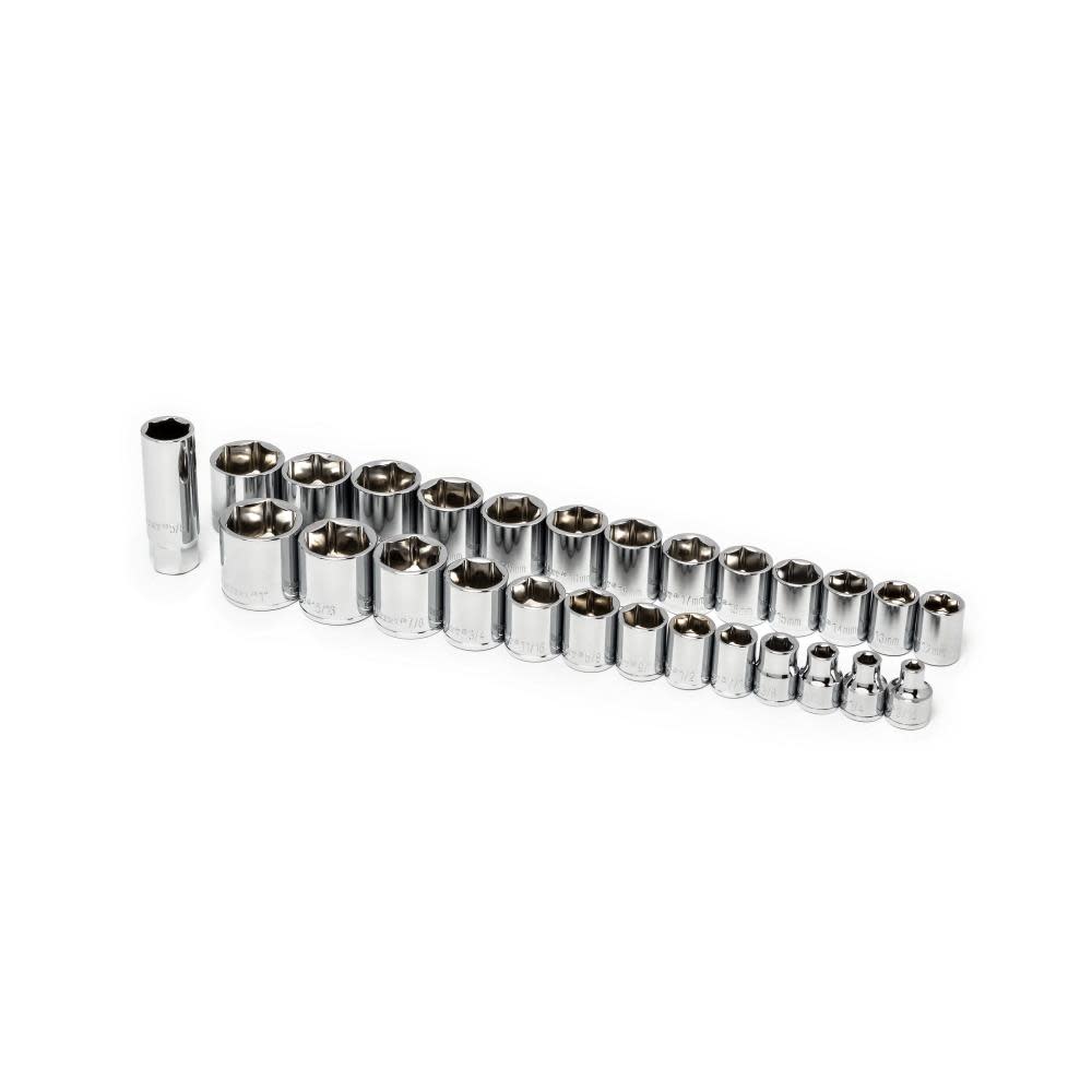 Crescent 150 Pc. 1/4″ and 3/8″ Drive 6 Point SAE/Metric Professional Tool Set - Flockneti