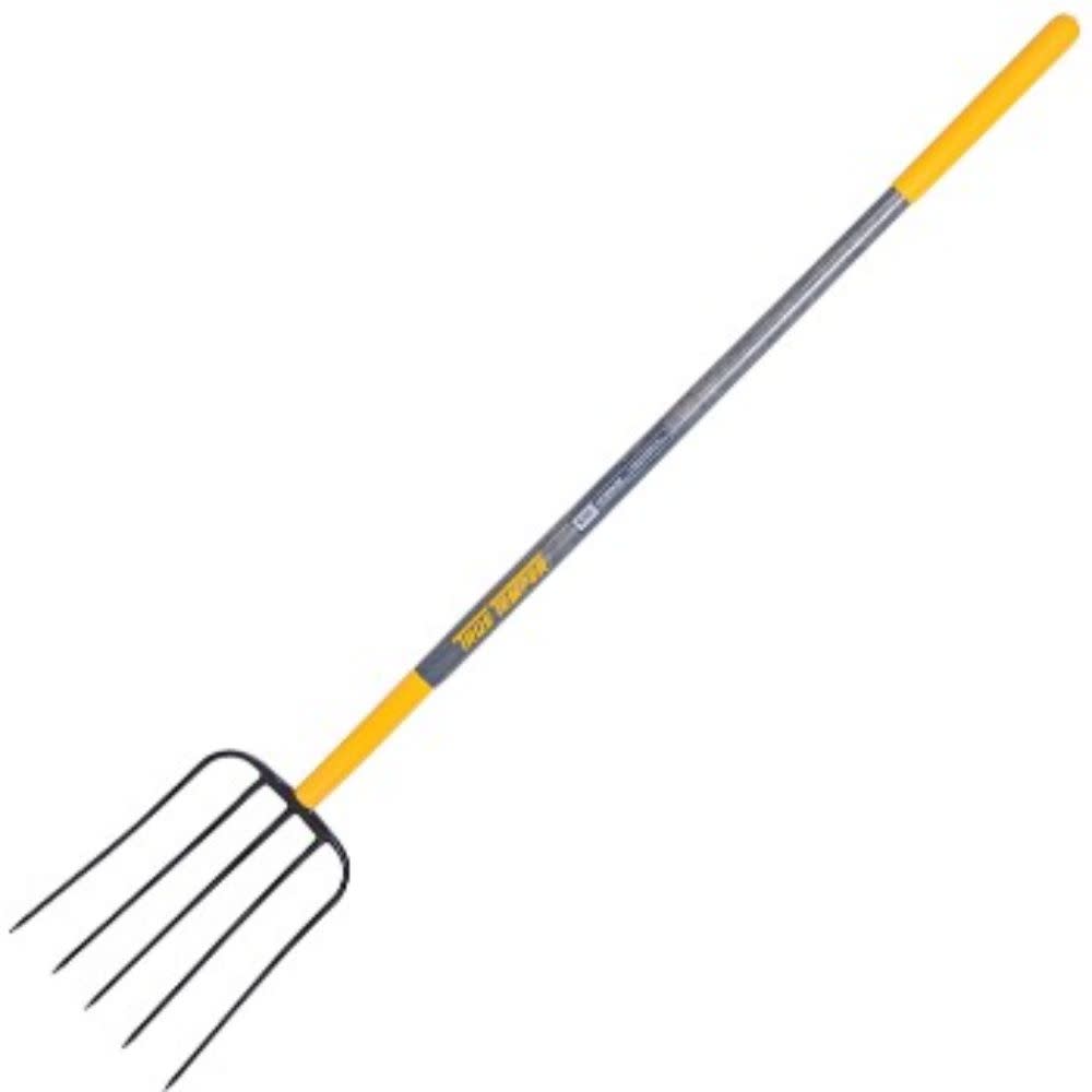 True Temper 5-Tine Forged Manure Fork with Cushion End Grip-on Handle - Flockneti