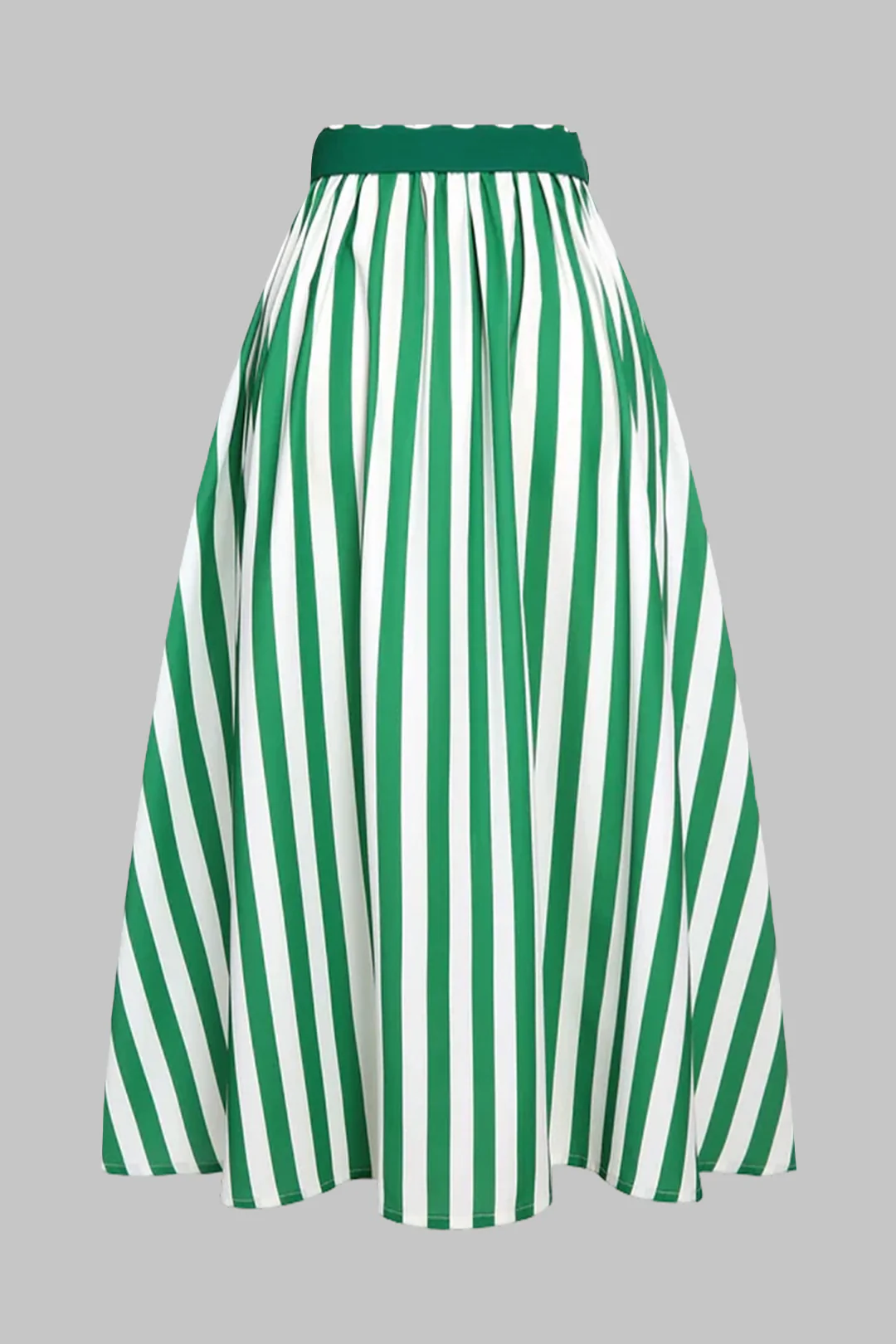 Striped Belted Skirt - Flockneti