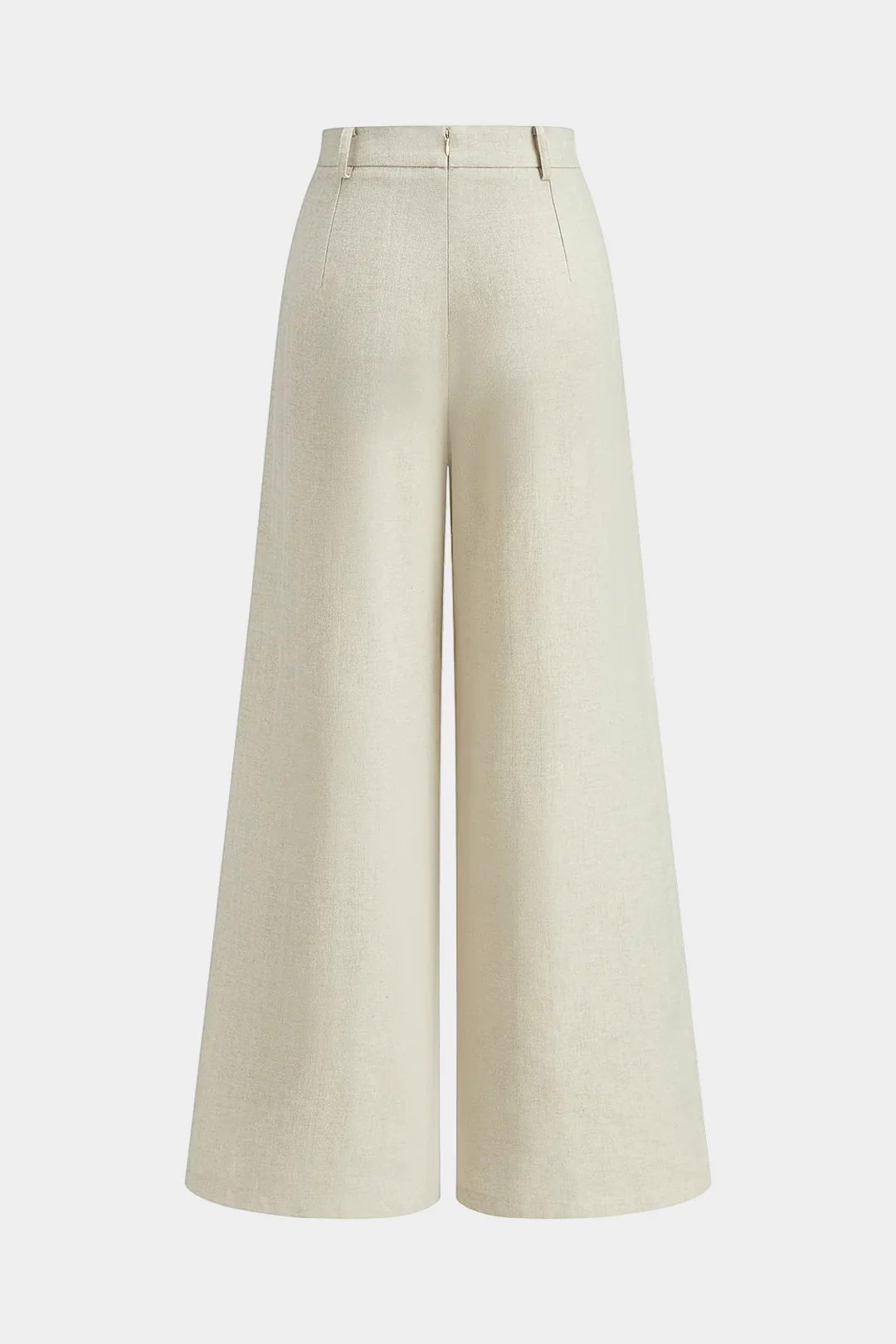 Linen High Waist Ruched Wide Leg Pants - Flockneti