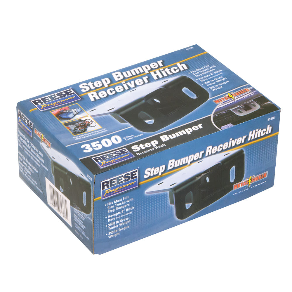 Reese 3500 lbs Black Step Bumper Trailer Hitch - Flockneti