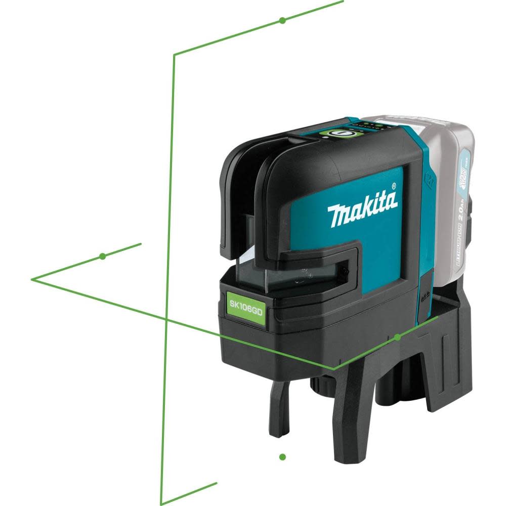 Makita 12V Max CXT Self-Leveling Cross-Line/4-Point Green Beam Laser Bare Tool - Flockneti