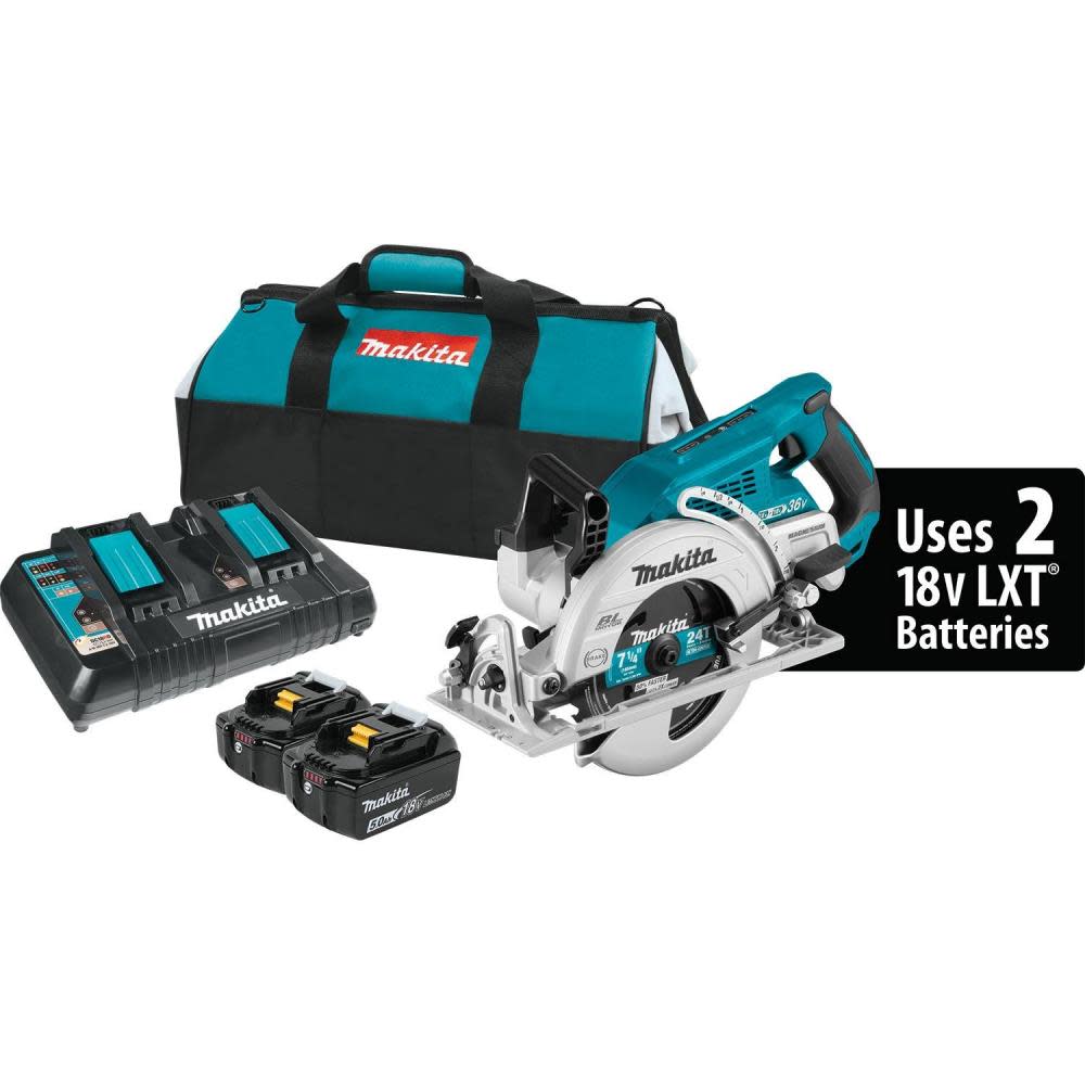 Makita X2 LXT 18V Rear Handle 7-1/4″ Circular Saw Kit - Flockneti