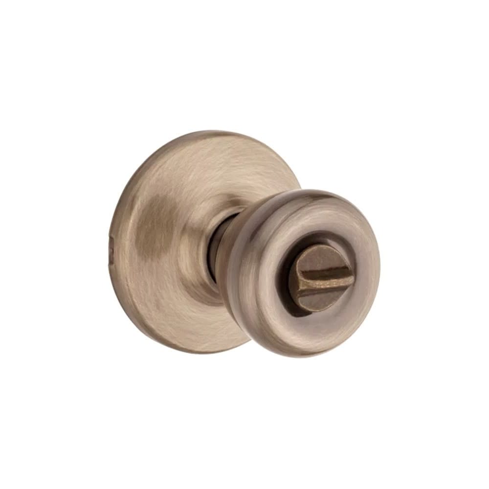 Kwikset Antique Brass Bed/Bath Tylo Privacy Door Knob Set - Flockneti