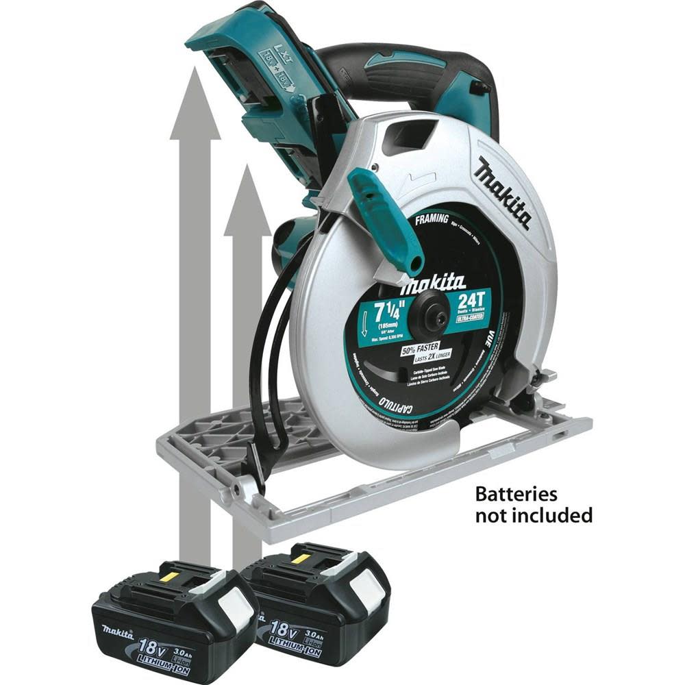 Makita 18V X2 LXT Lithium-Ion (36V) Cordless 7-1/4 In. Circular Saw (Tool Only) - Flockneti