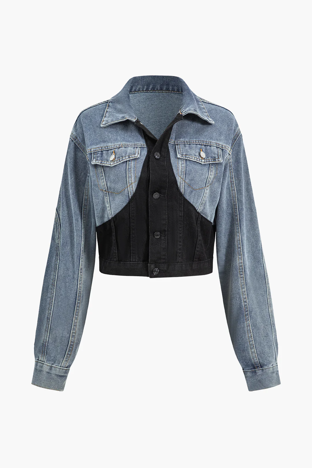 Denim Patchwork Outerwear - Flockneti