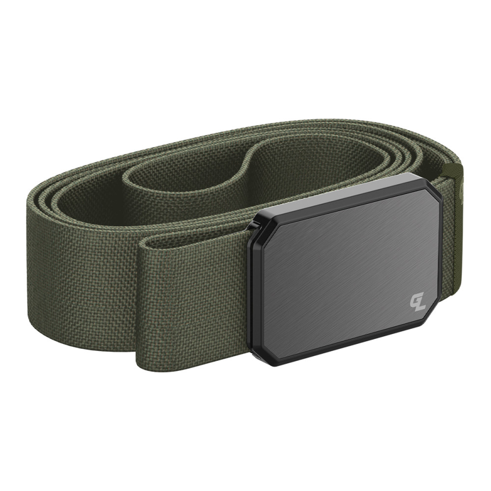 Groove Life Olive Belt with Gun Metal Magnetic Buckle - Flockneti