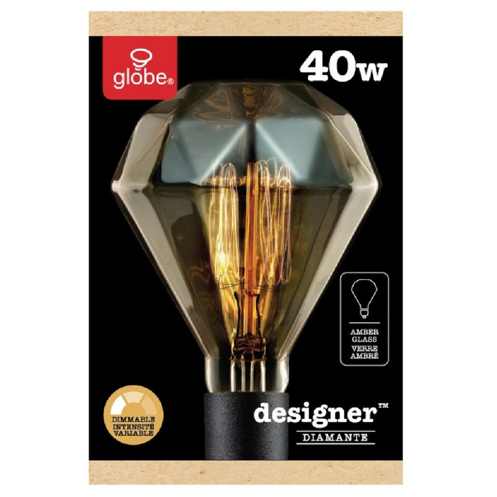 Globe Electric Designer Diamante Incandescent Light Bulb 40W - Flockneti