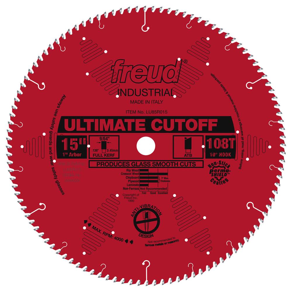 Freud 15″ Ultimate Cut-Off Blade with Perma-SHIELD Coating - Flockneti