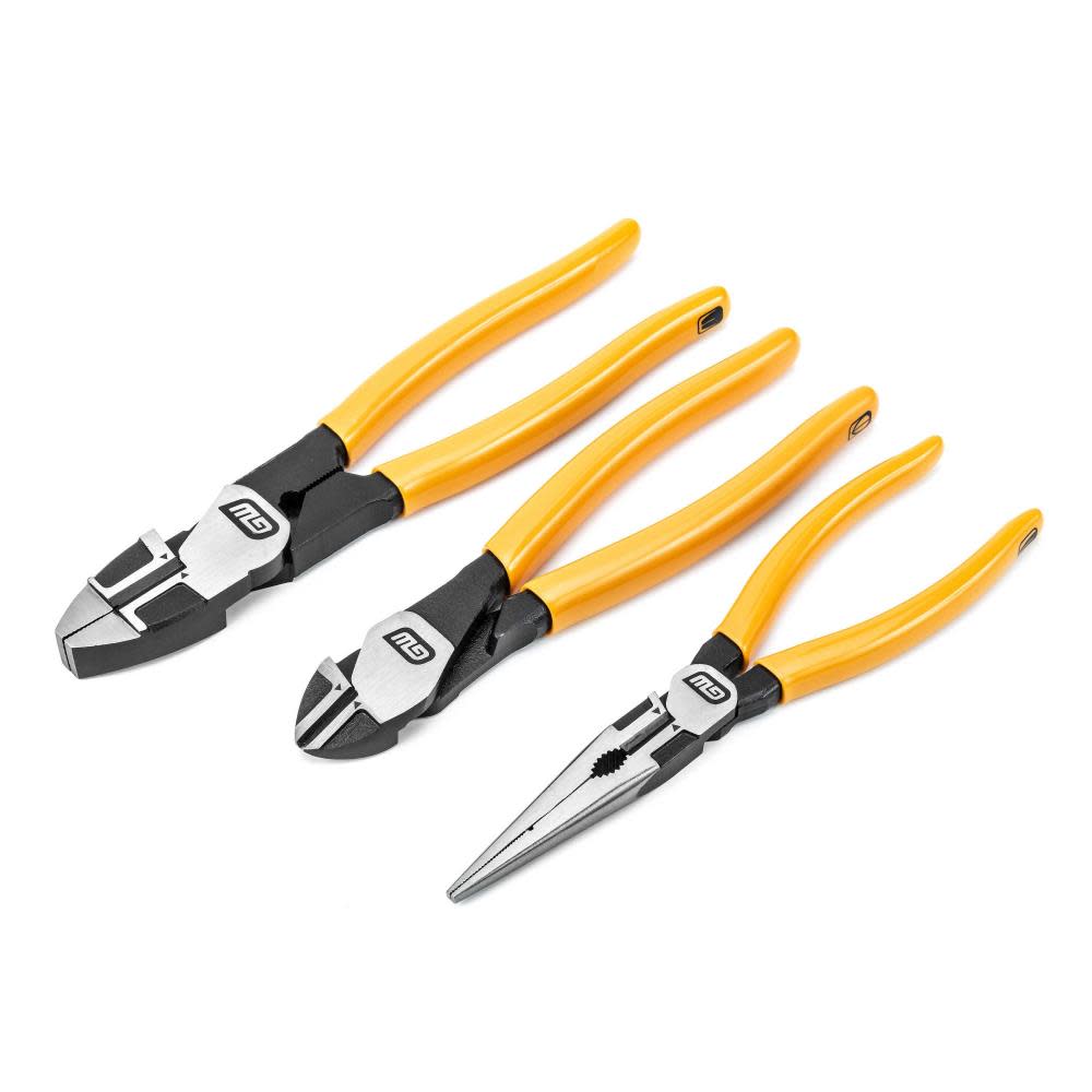 GEARWRENCH Pitbull Electricians Plier Set Dipped Handle 3pc - Flockneti