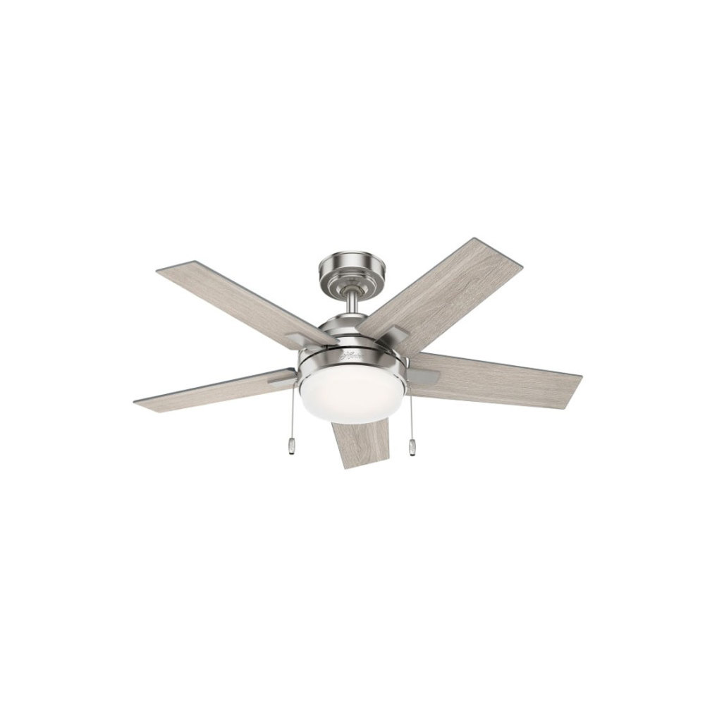 Hunter Fan Barlett Ceiling Fan 44″ Brushed Nickel Light Gray Oak - Flockneti