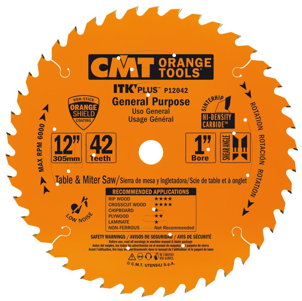 CMT ITK Plus General Purpose 12In x 42T x 1In - Flockneti