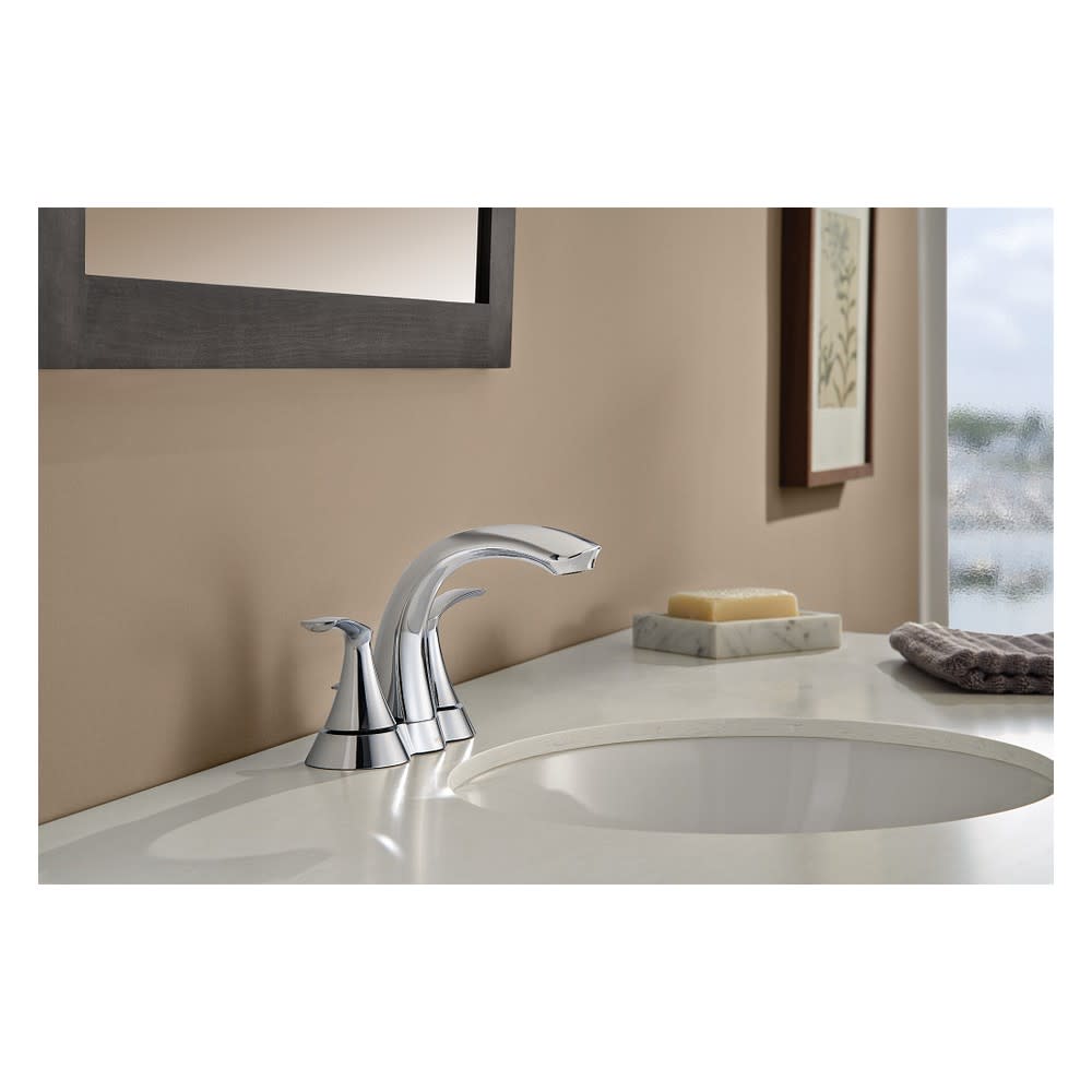 Moen Darcy Bathroom Lavatory Faucet Chrome 2 Handle Low Arc - Flockneti