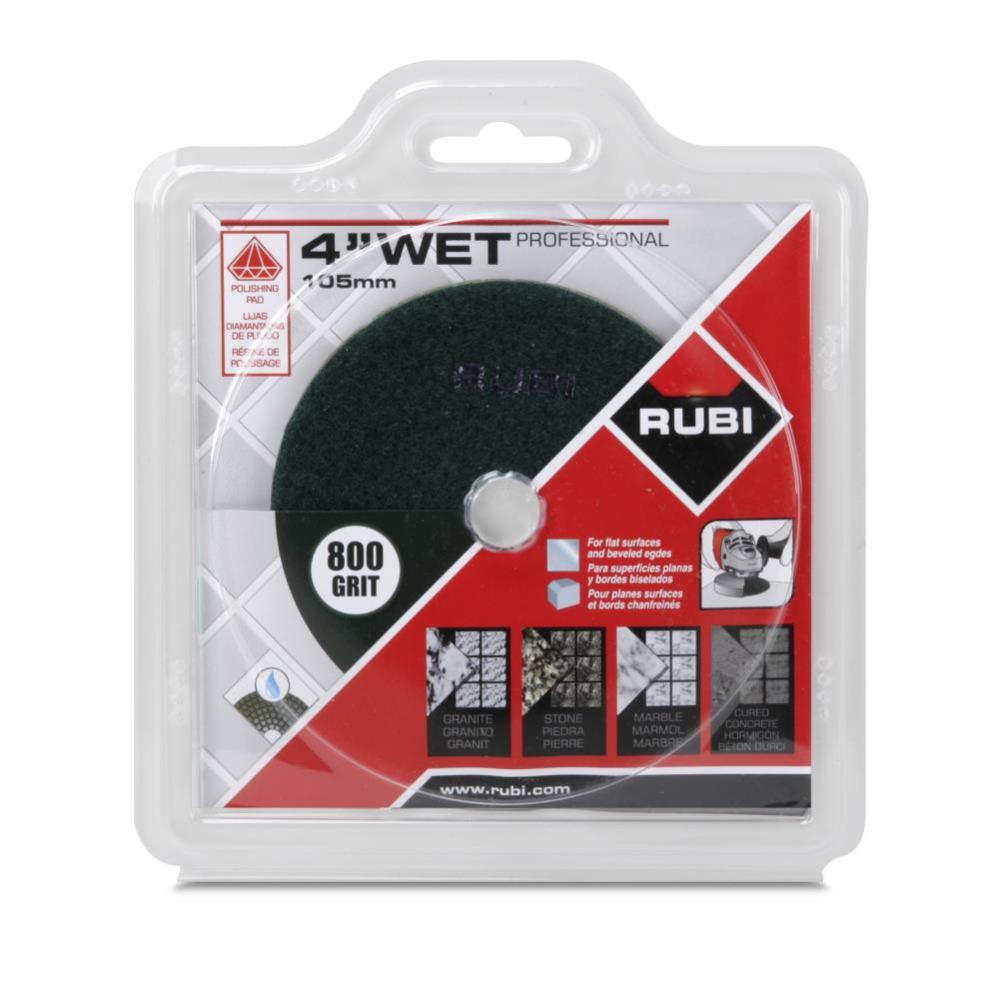 Rubi Tools Resin Wet Polishing Pad 800 Grit 4 In. - Flockneti