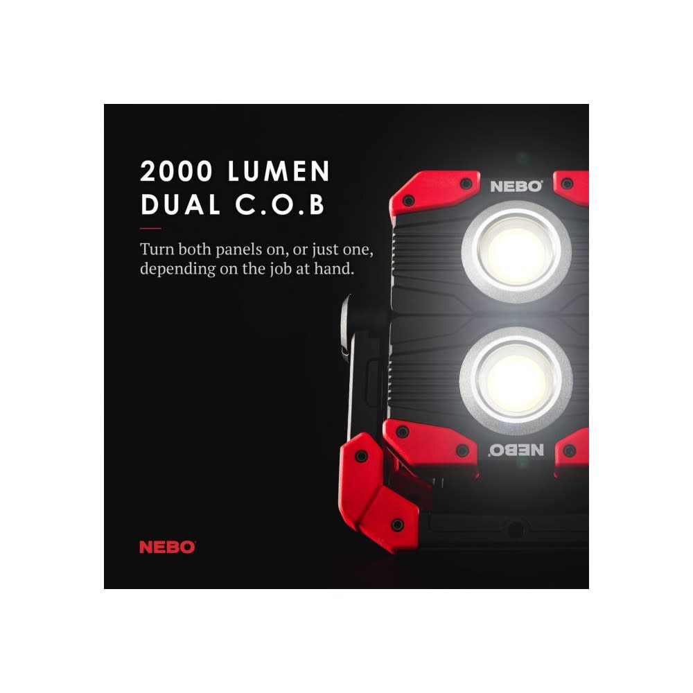Nebo Work Light 2000 Lumens USB-C Rechargeable - Flockneti