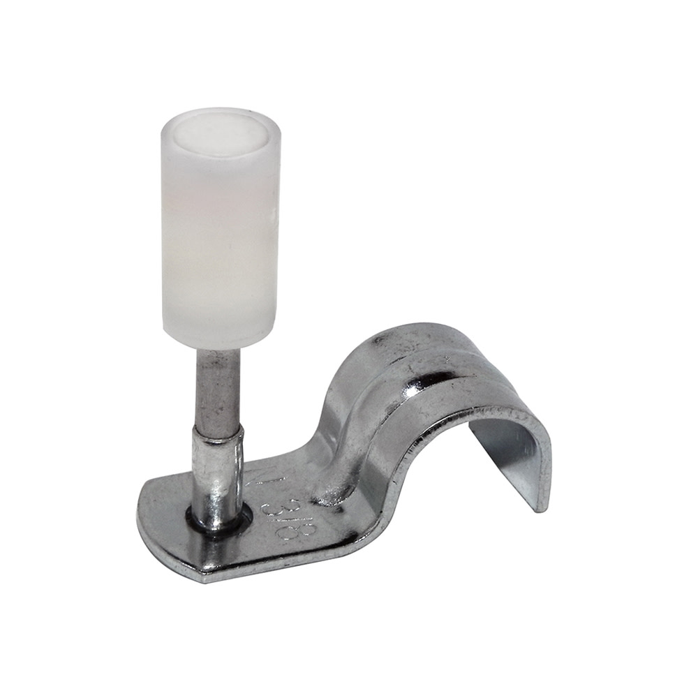 Nitroset 1/2″ One Hole Conduit Strap Clip with 7/8″ x 0.125 Shank Pin - Flockneti