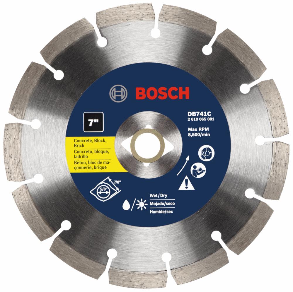 Bosch 7″ Premium Segmented Rim Diamond Blade for Universal Rough Cuts - Flockneti