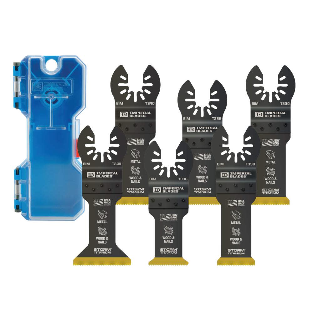 Imperial Blades IBOATV-6 One Fit Storm Titanium Metal/Wood Variety Pack 6PC + Free Case - Flockneti