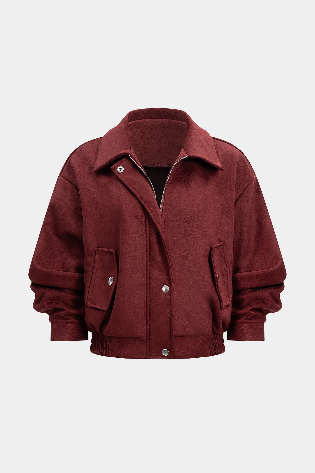 Suede Zipper Pocket Jacket - Flockneti