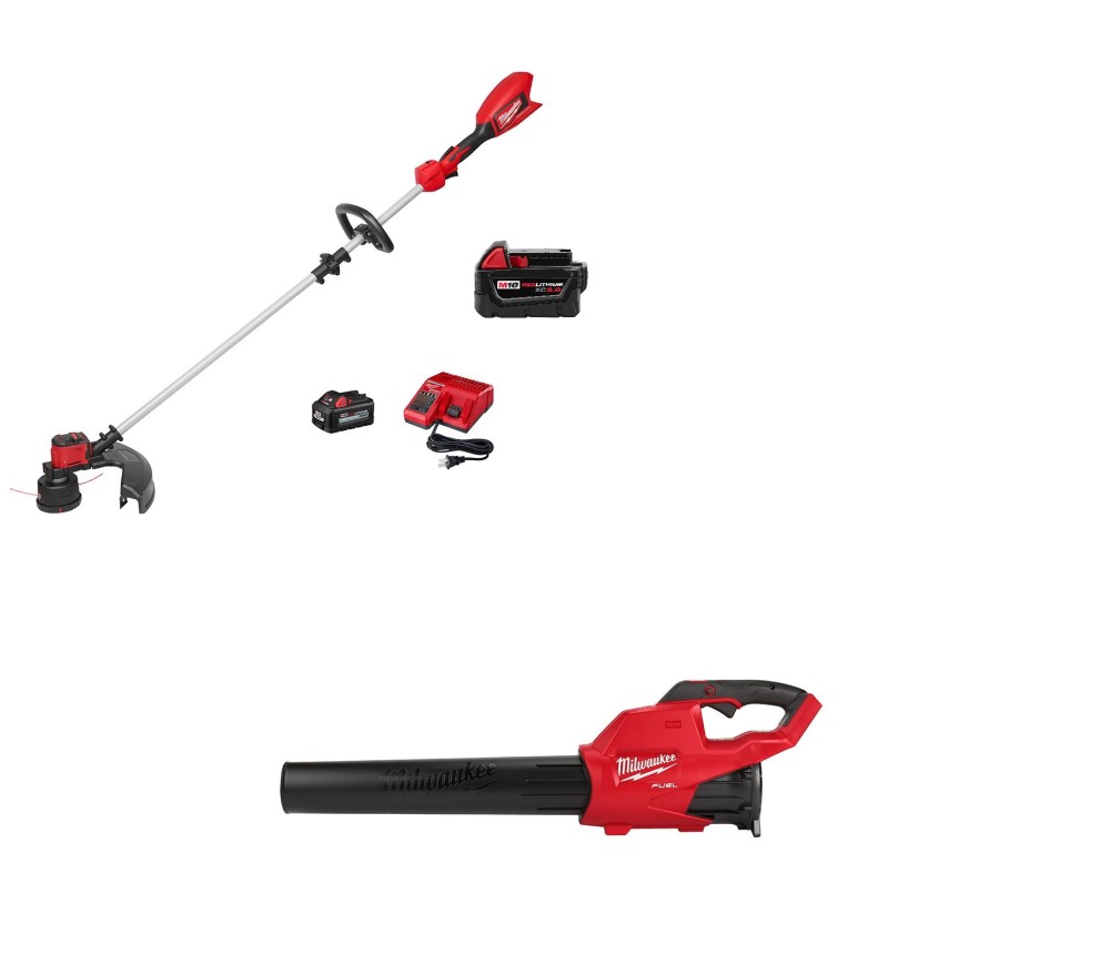 Milwaukee M18 String Trimmer & Gen II Blower with Battery Bundle - Flockneti